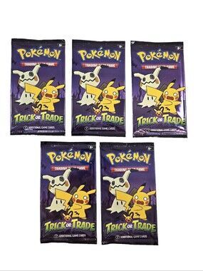 Pokemon TCG Trick or Trade 2023 Halloween 5 Sealed BOOster Packs 3 Cards Each